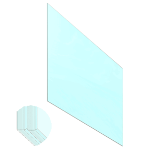 Наклонное стекло прозрачное триплекс 5/1/5 мм