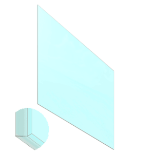Наклонное стекло прозрачное закаленое 10 мм